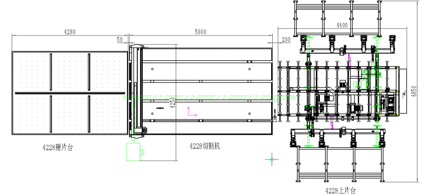 CNC Control Washing 100m/Min Tempered Glass Cutting Machine