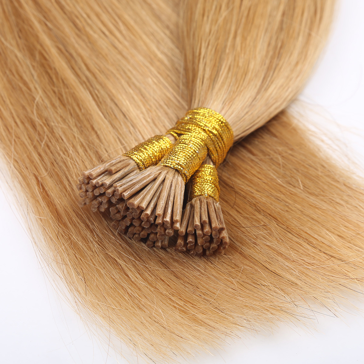 Factory wholesale pre bonded I tip hair extension Strawberry Brazilian Human Hair