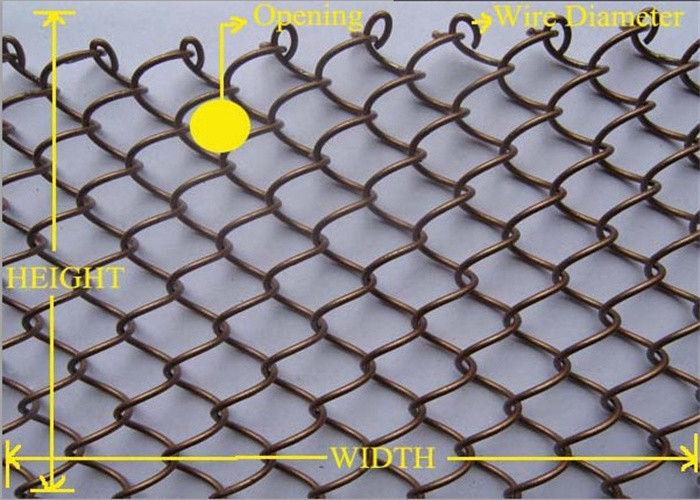 6*6mm Metal Aluminum Mesh Shower Curtain 1.2mm Sample Available