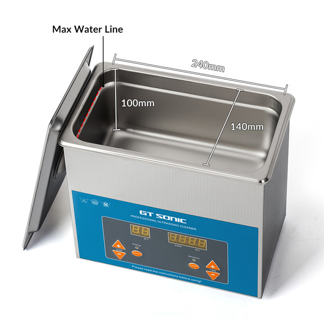 3L Digital Ultrasonic Cleaner Metal Parts Hardware Parts Cleaning With Timer Heater
