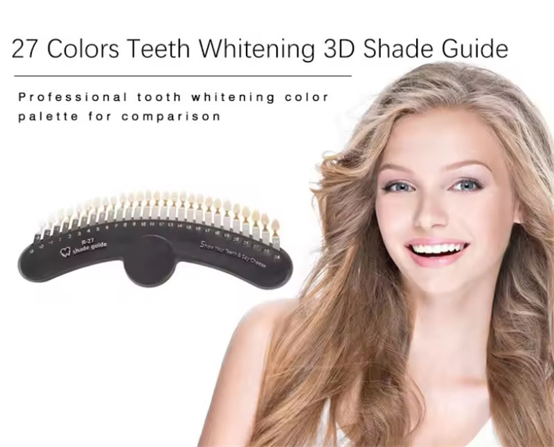 3D Shade Guide 27 Colors Comparator Tooth Bleaching Shade Chart Board