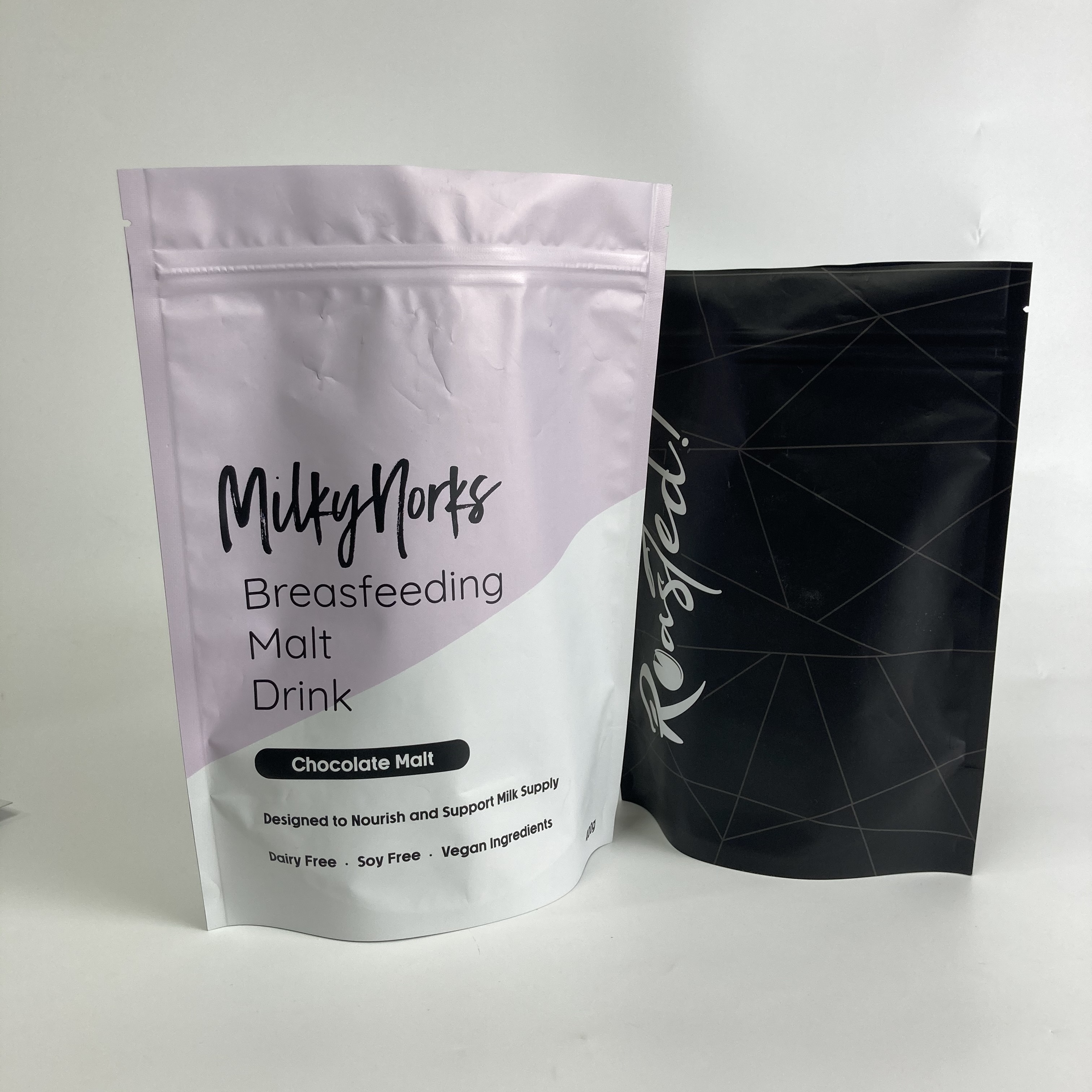 Wholesale Custom Printed Stand Up Zipper Bags Food Grade Resealable Whey Protein Packaging Bags