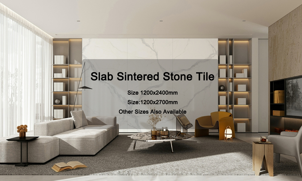 Large Format Slabs Furniture Customizable Sintered Stone Countertop for Hotel Villa Lobby
