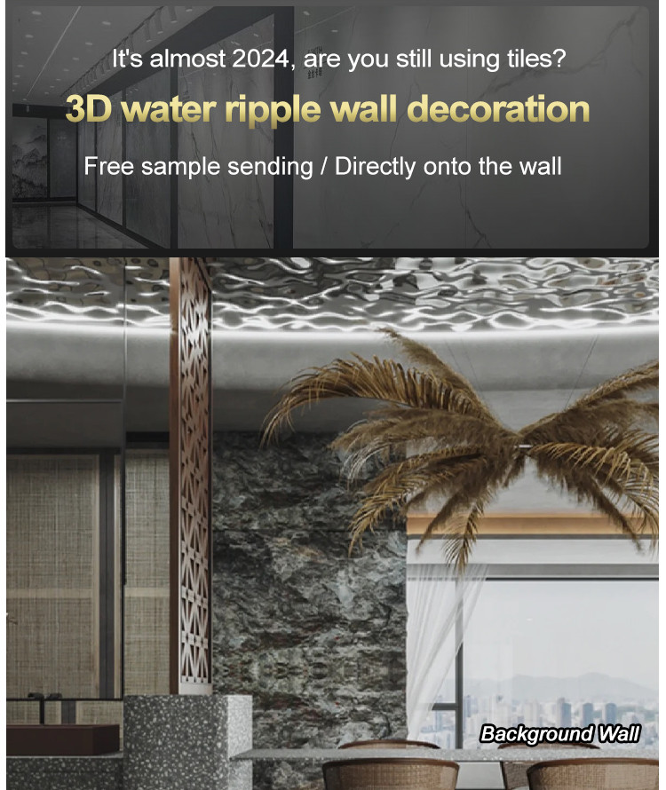 Water Ripple Panel New Product Ideas 1220*2440*5/8mm Flame Retardant Bamboo Charcoal Wood Eco-Friendly Water Wave Pattern Veneer Panels Waterproof