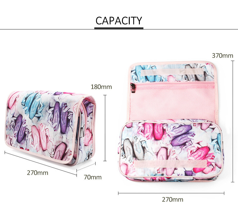 Travel Storage Washing Women Makeup Polyester Cosmetic Bag
