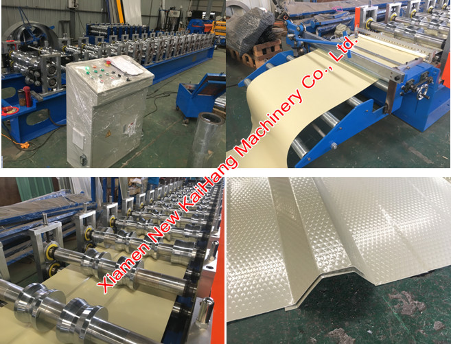 Roof panel roll forming machine for trapezoid panel/ IBR profile/ roofing profile, 0.15mm thickness