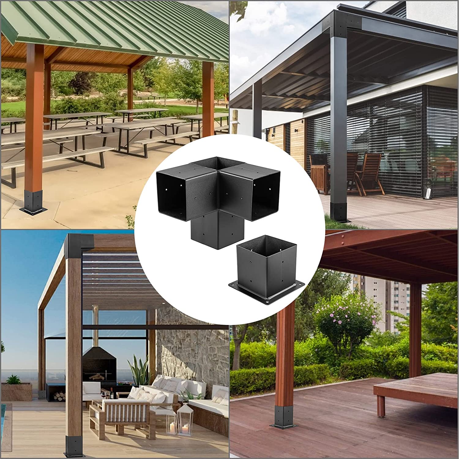 Building Construction 4x4 6x6 Metal Pergola Bolt Kit Stamping Punching Bending Process