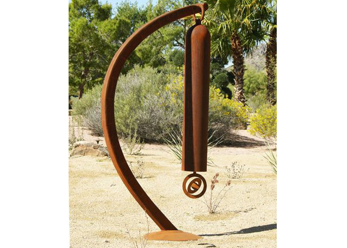 Metal Wind Chime Corten Steel Sculpture , Yard And Garden Art Sculpture