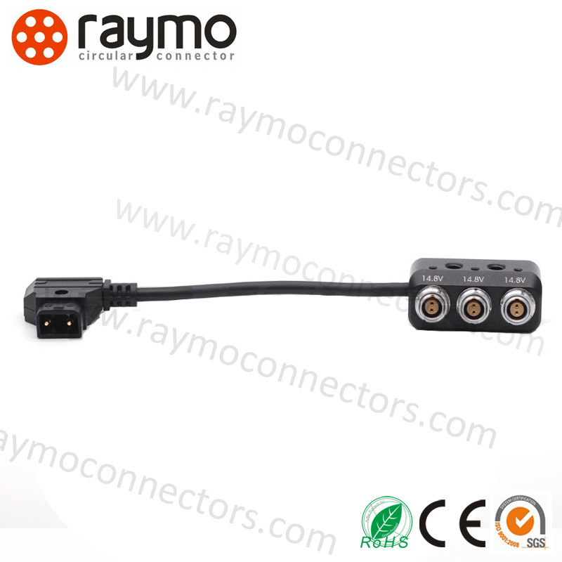 D-Tap Male To 0B ECG Female Push Pull Connector Hub Adapter Splitter