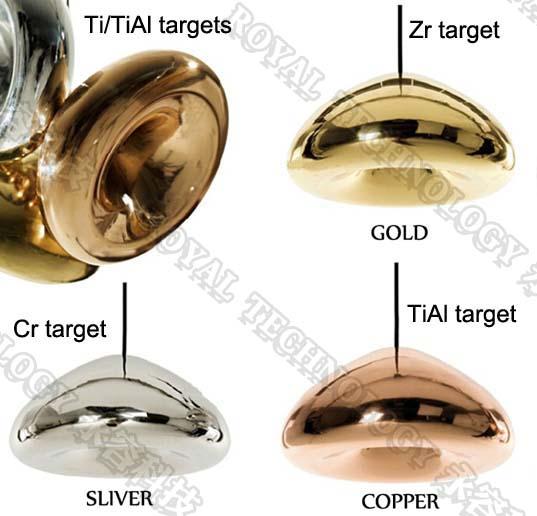 Glass Lighting PVD Plating Machine , Crystal Chandelier Arc Vacuum Plating Equipment