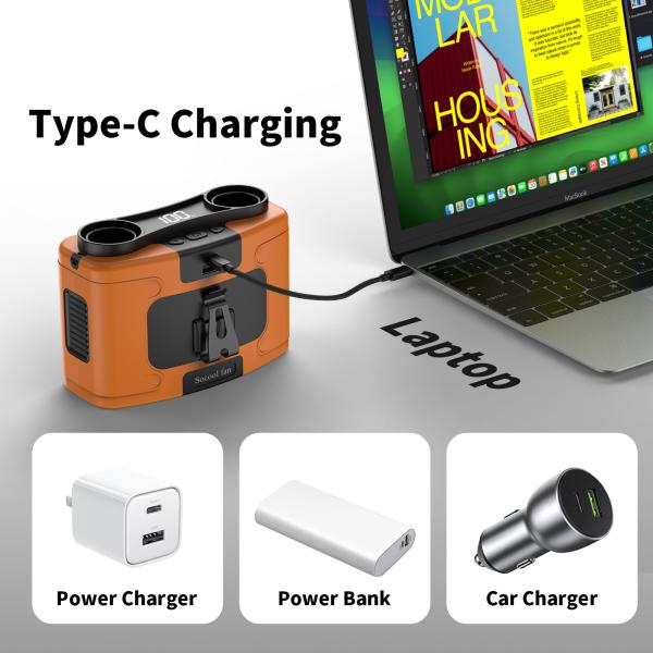 Socool Fan 20000mAh Portable Outdoor Rechargeable Fan USB Emergency Power Supply