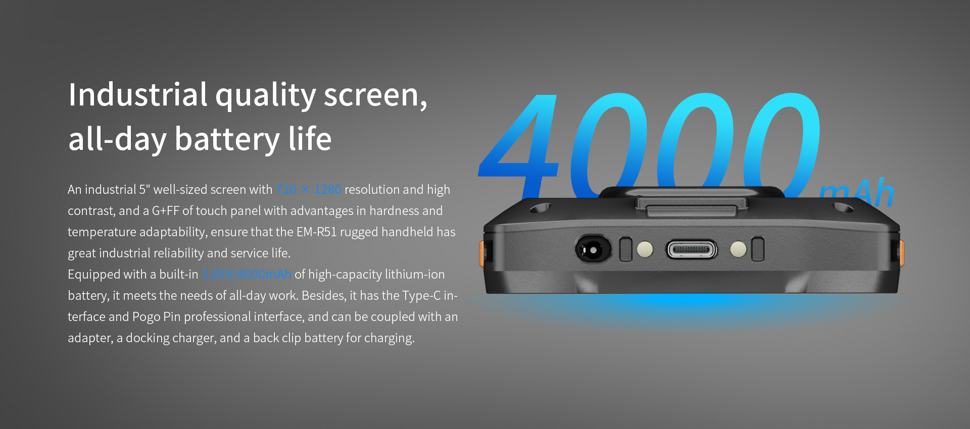 RK3568 CPU 4GB RAM Waterproof Industrial Android Rugged Handheld PDA with 5-Inch Screen