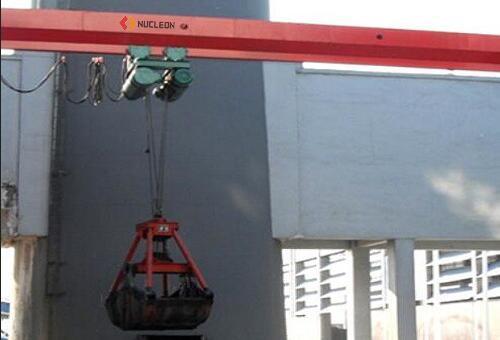 3T 5T 10T Single Girder Overhead Crane , Grab Bridge Crane Strong Bearing