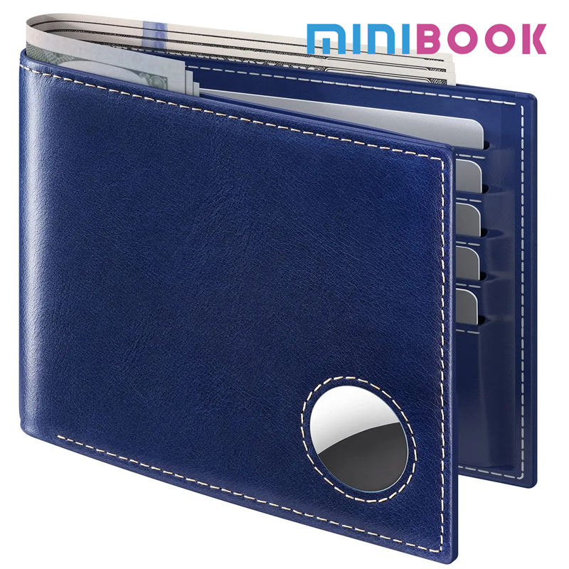 Short Wallet Genuine Leather RFID Blocking Bifold Real Leather Wallet Custom Men's