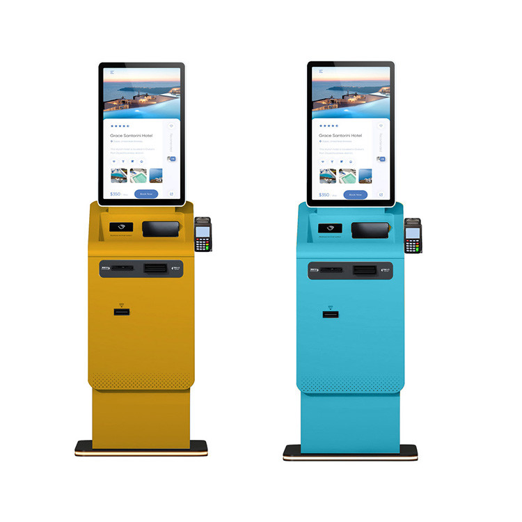 Self Payment Kiosk Card Dispenser Cash Register Scanning Currency Exchange Payment Kiosk Machine with Passport Reader