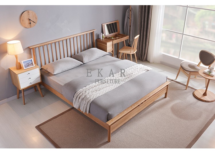 Bed Room Set Modern Adult Loft European Style Wooden Bed