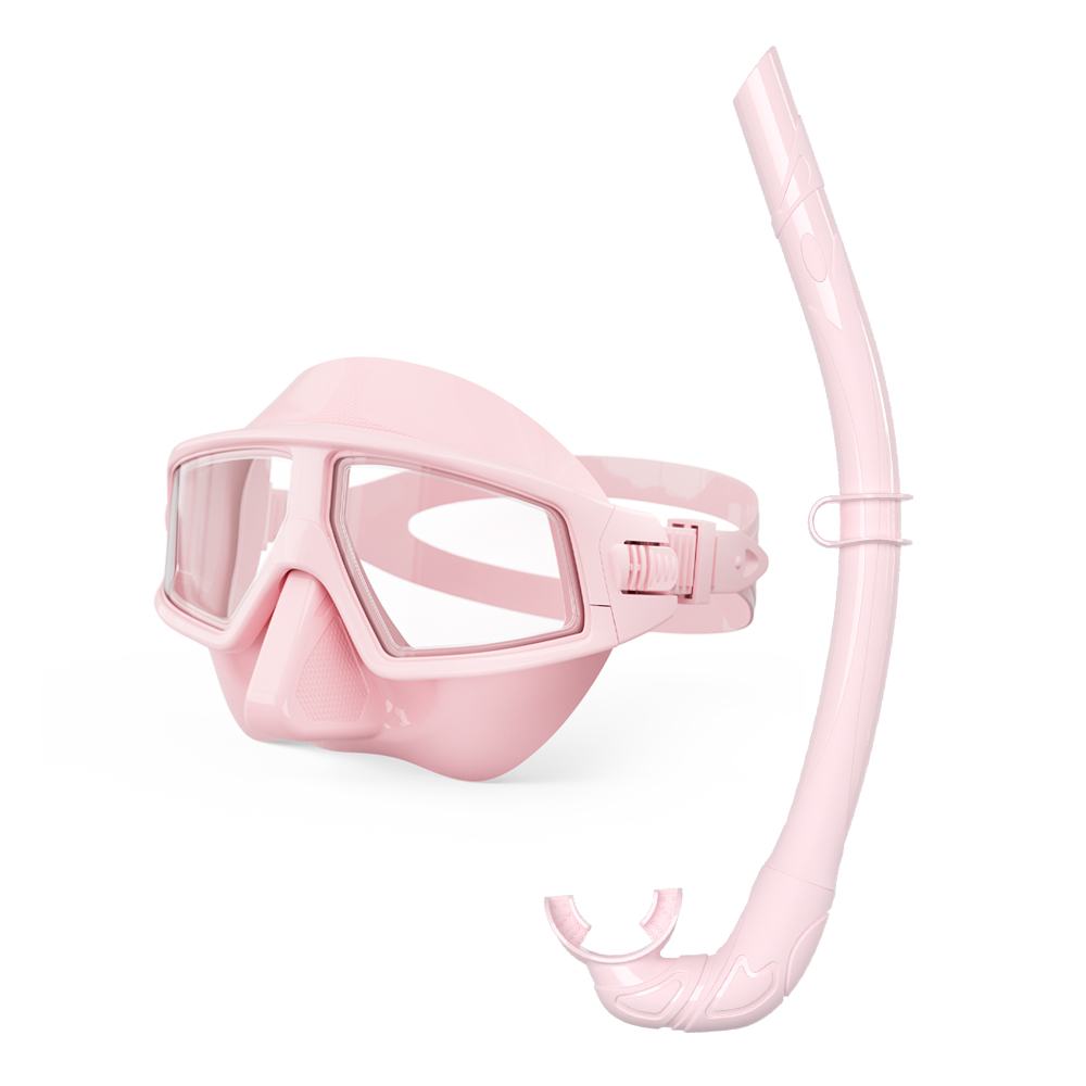 Low Volume Silicone Snorkel Mask Set Adults Free Dive Spearfish Swim