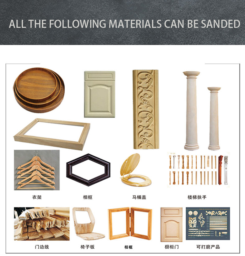 DTL-20D Woodworking Manual Brush Sanding Machine for Wood MDF Plywood Panel Special Shape Parts Polishing