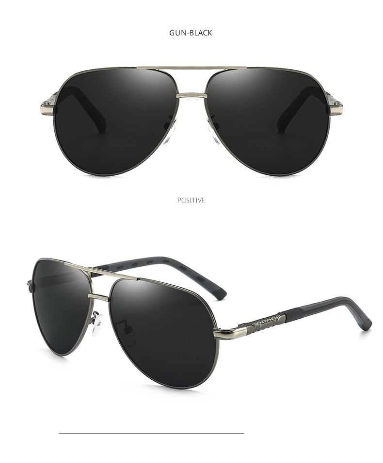 Stylish UV400 Polarized Sunglasses Black Square Unisex Vendors Trendy Mens