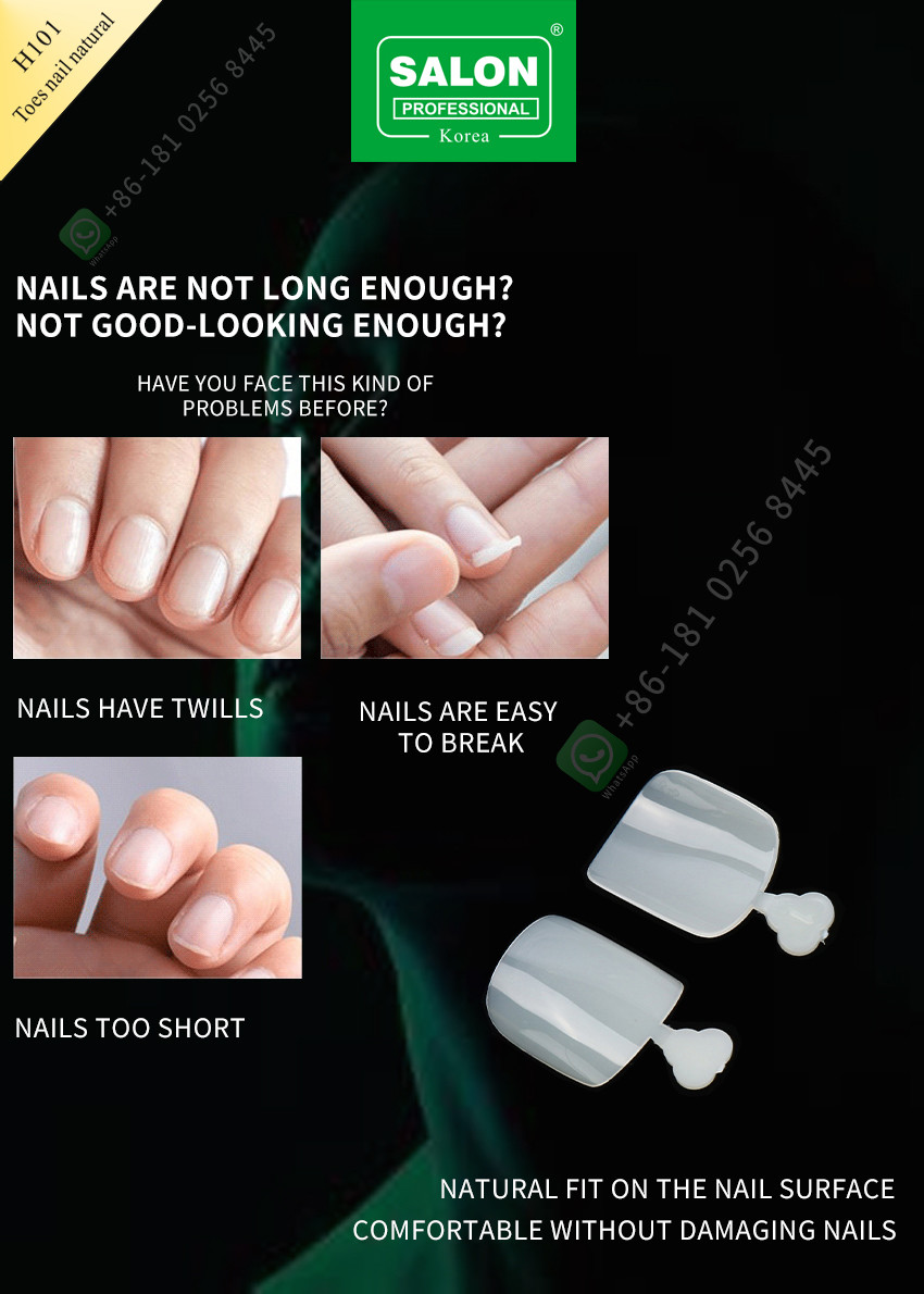 Toes Nail Seamless Nail Piece Lady French Style Artificial False Nails Half Tips and Full Cover False Nail