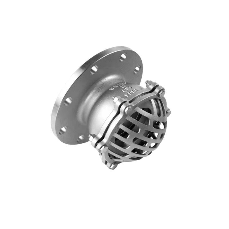 Flange End Check Valve SS304 Foot Valve with Strainer Filter Screen