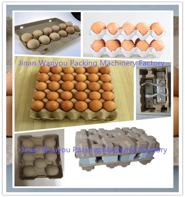 6000pcs/h Recycle Paper Pulp Tray Machine Electronic Protective Package Equipment