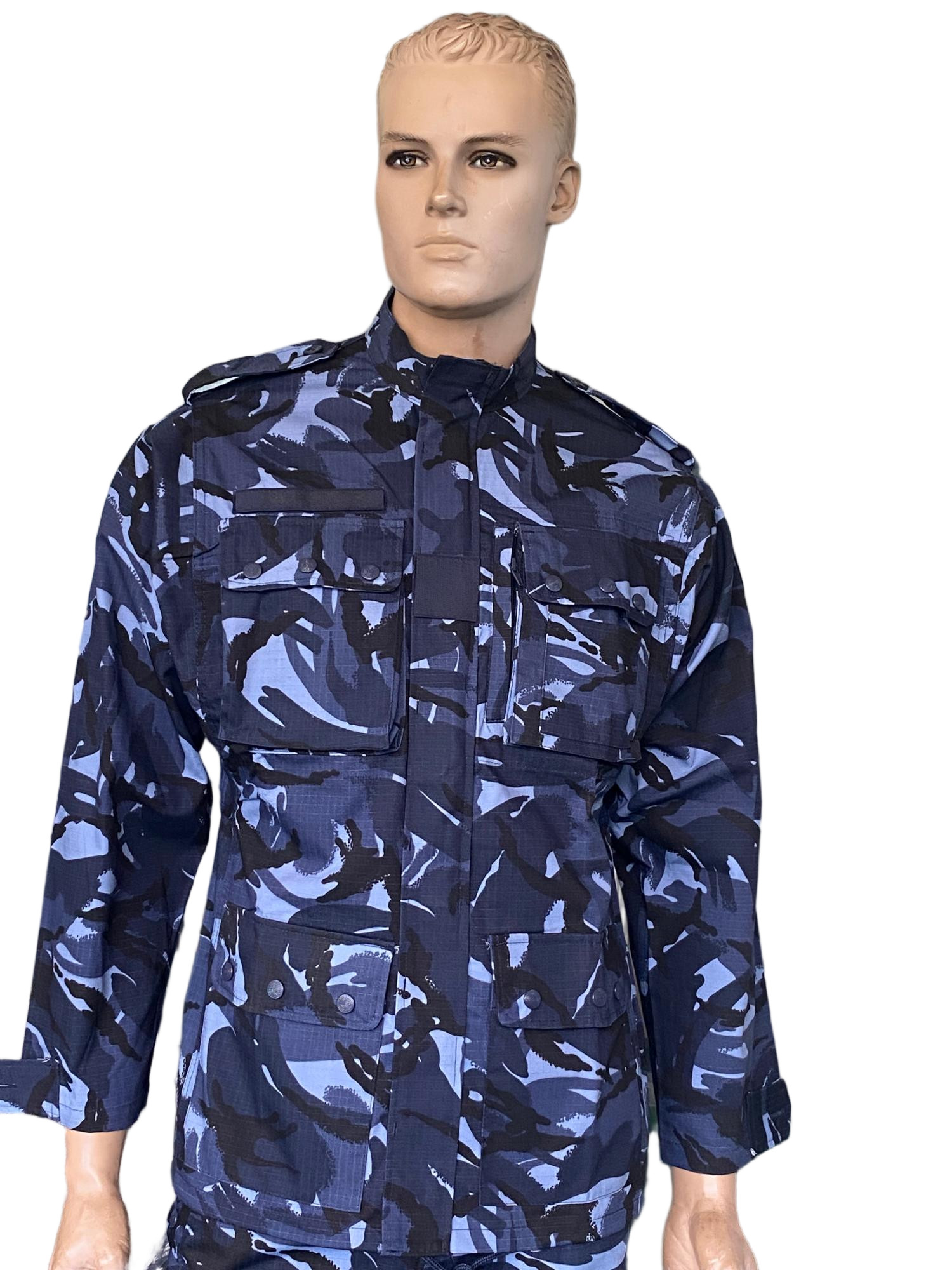 Breathable Ripstop Outdoor Training Blue military Uniform Hunting Sports Blue Camouflage Combat Uniform Set
