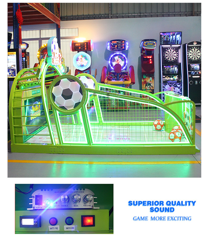 Mini Kids Gym Playground Big Big Soccer 2 Players Play Football Game Machine with 55 Inch Screen