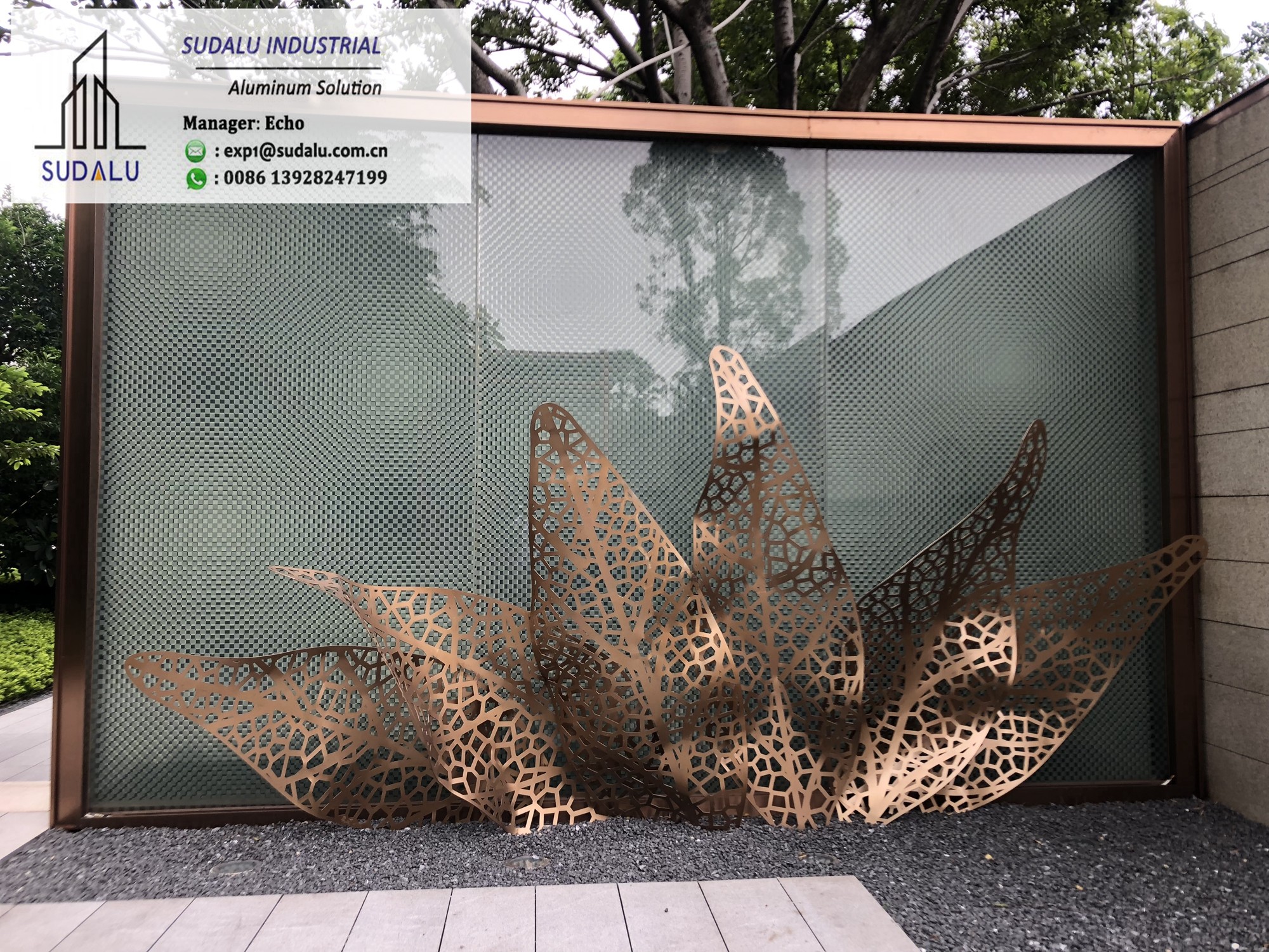 SUDALU Aluminum Laser Curvel Artistic Panel for Plaza Garden Alumunum Decoration Panel High Quality