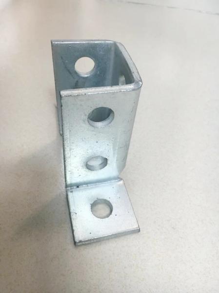 4 Holes Base Steel Strut Channel Fittings Silver Corrosion Resistant 10 Ft. Long