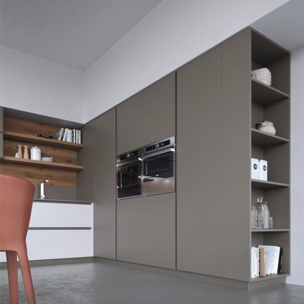 Contemporary Custom Particle Board Lacquer Kitchen Cabinet Residential Indoor