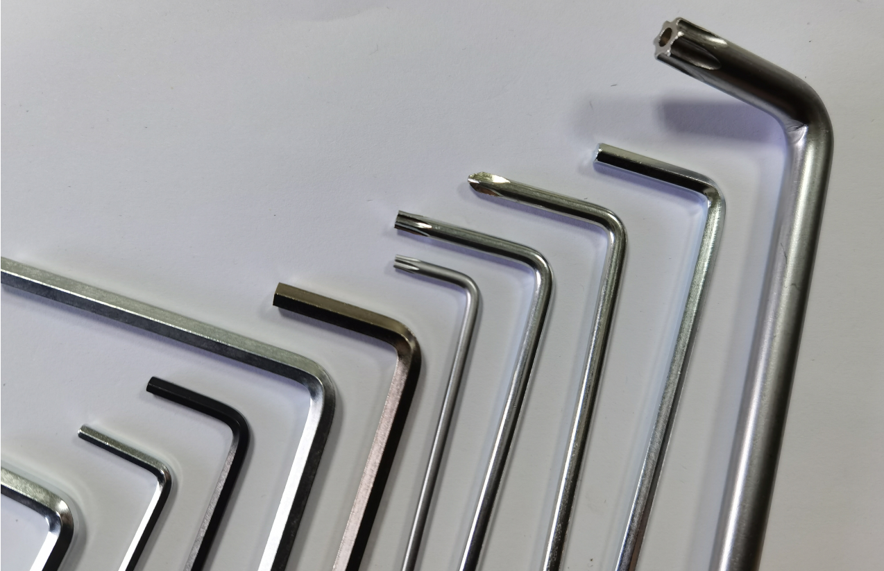 Blackened Allen Hex Key Lengthened With Magnetic Head Wrench Set