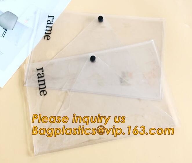 Plastic Bag OEM Custom PVC Loop Handle Image Printed Plastic Shopping Bag,Promotional Clear Waterproof Plastic Cosmetic