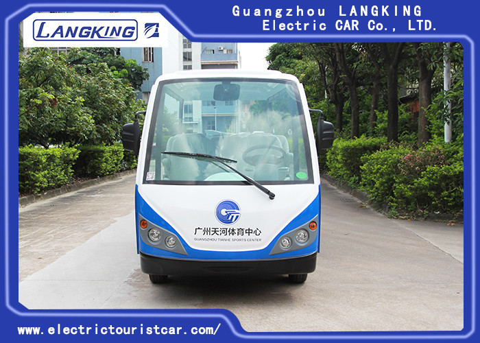 High Impact Fiber Glass Body Electric Shuttle Car , 11 Seats Electric Passenger Vehicle With Sun