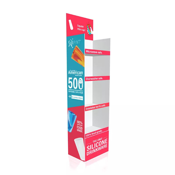 Supermarket Retail Point of Sale Cardboard Display Floor Stand Corrugated
