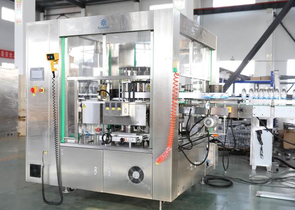 Long Life Round Bottle Labeling Machine , Glass PET Bottle Labeller Packing
