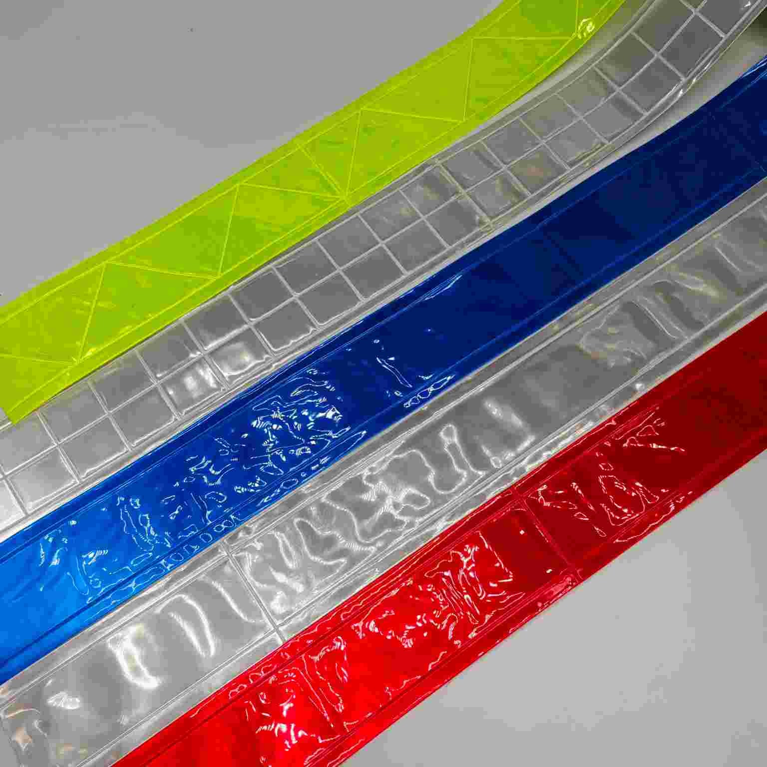 Custom High Visibility Sew On Blue PVC Reflective Tape For Clothing Safety Tape Traffic Sign