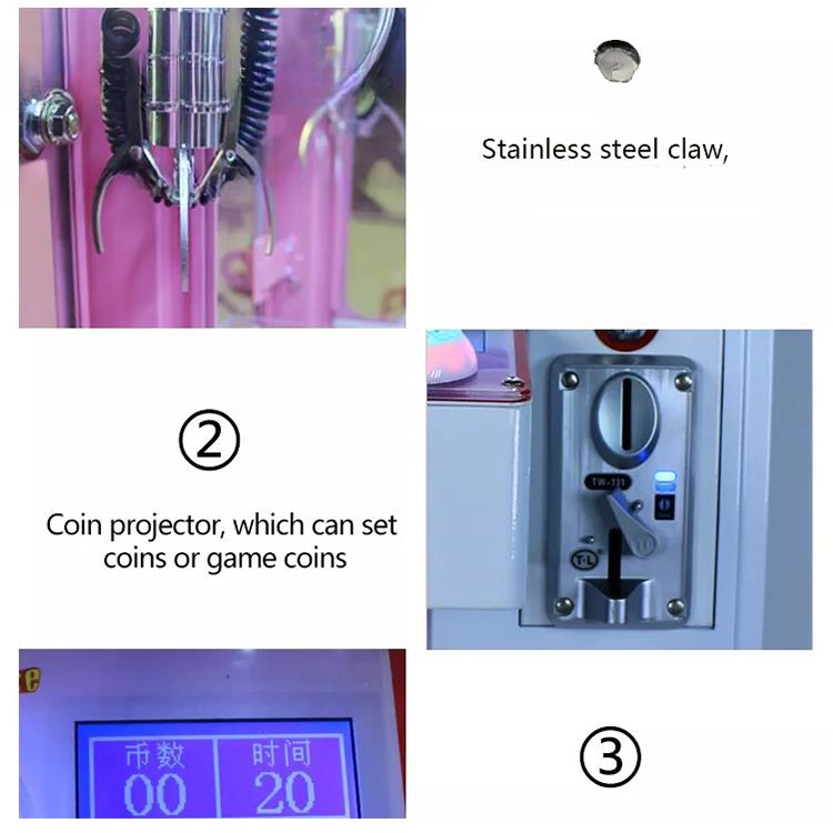 Dreamland Custom Mini Claw Machine Coin Operated Arcade Japanese Mini Crane Claw Machine