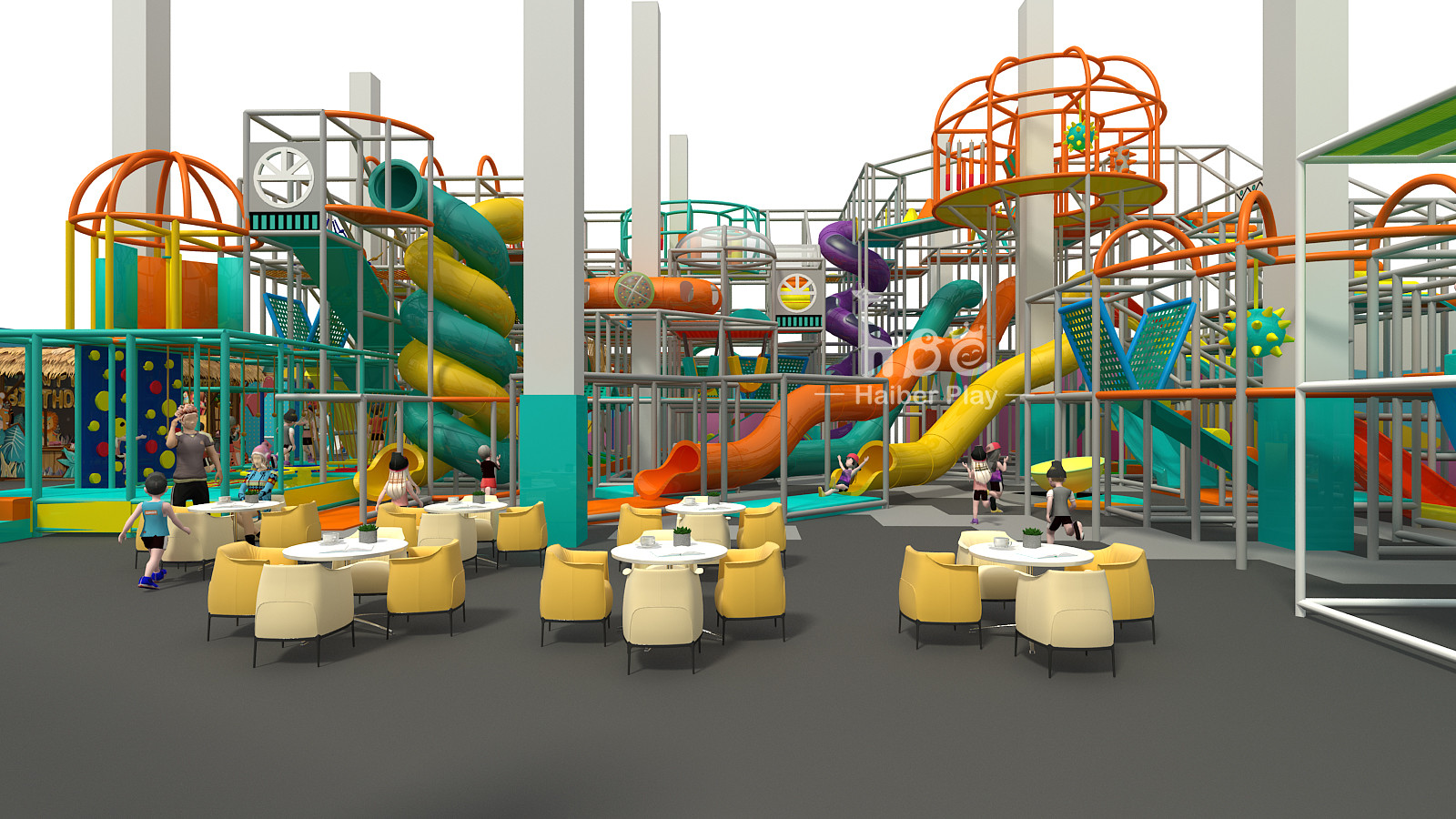 Kids Indoor Play Structure Mechanical Themed for Kindergarten School Amusement