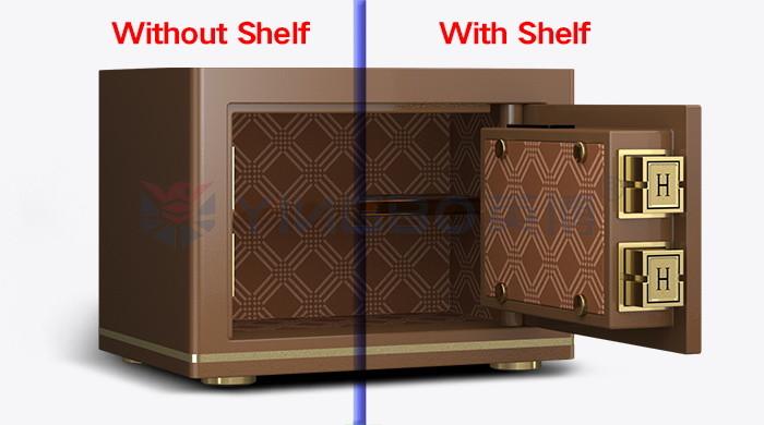 0.55 Cu Ft Fingerprint Lock Office Safe Box For Security