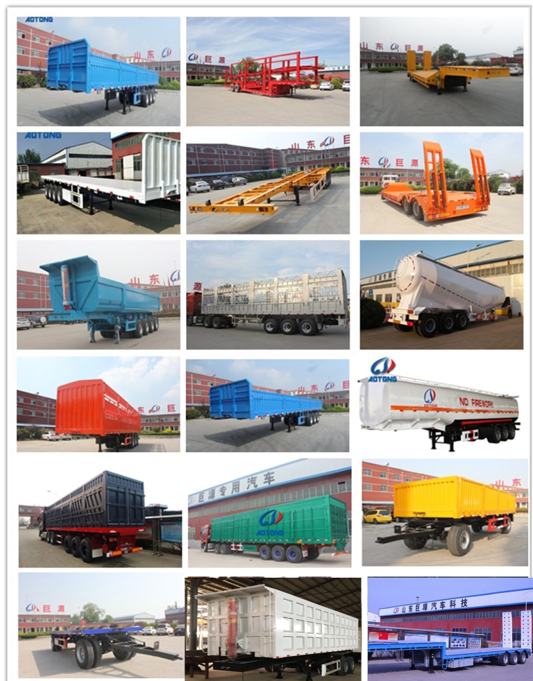 20-80tons Tipping Trailer Semi Truck with Hydraulic Self Discharge and HYVA System