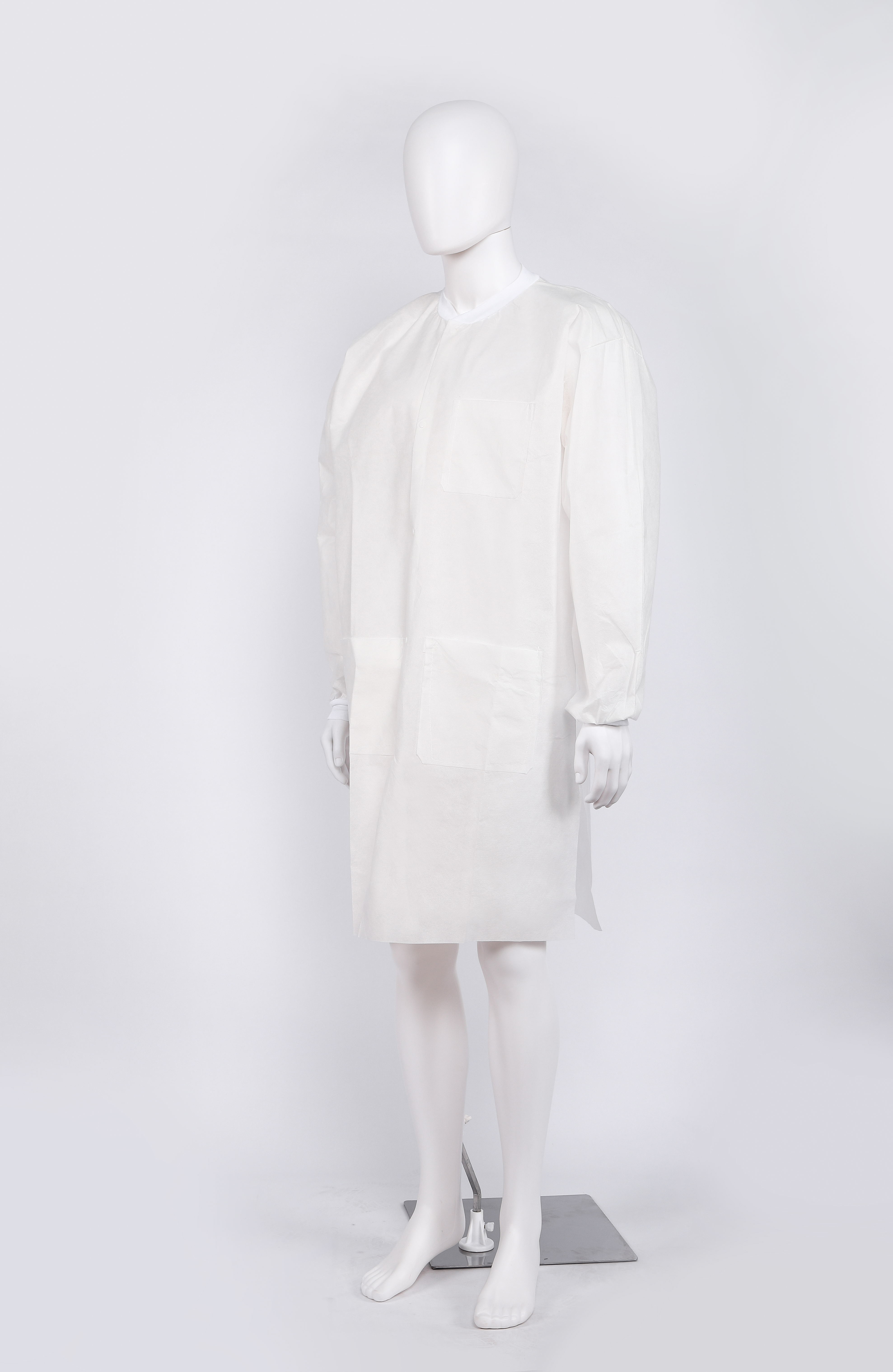 S&J Disposable OEM Factory supply Accept Custom Color and Design SMS PP Nonwoven Men Women Lab Coat