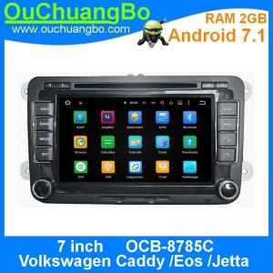 China Ouchuangbo auto radio 2G RAM dvd player for Volkswagen Caddy Eos Jetta with Androi 7.1 AUX-IN MP3 FM USB SWC Function on sale