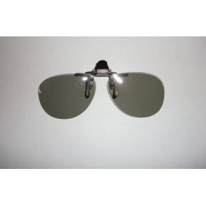 Clip On Plastic Circular Polarized 3D Glasses Efficiency 99.7%