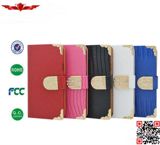 Newest 100% Qualify Luxury Genuine Crocodile Leather Wallet Cover Cases For HTC