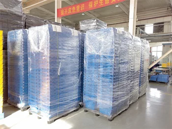 600x400x360mm PP Attached Lid Plastic Moving Crate for and Organized Storage Solution