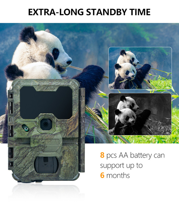Outdoor Wildlife Hunting Camera up to 512GB Storage 32MP 4K at 30fps KW866 0.25s Response Speed Deer Hunting Camera