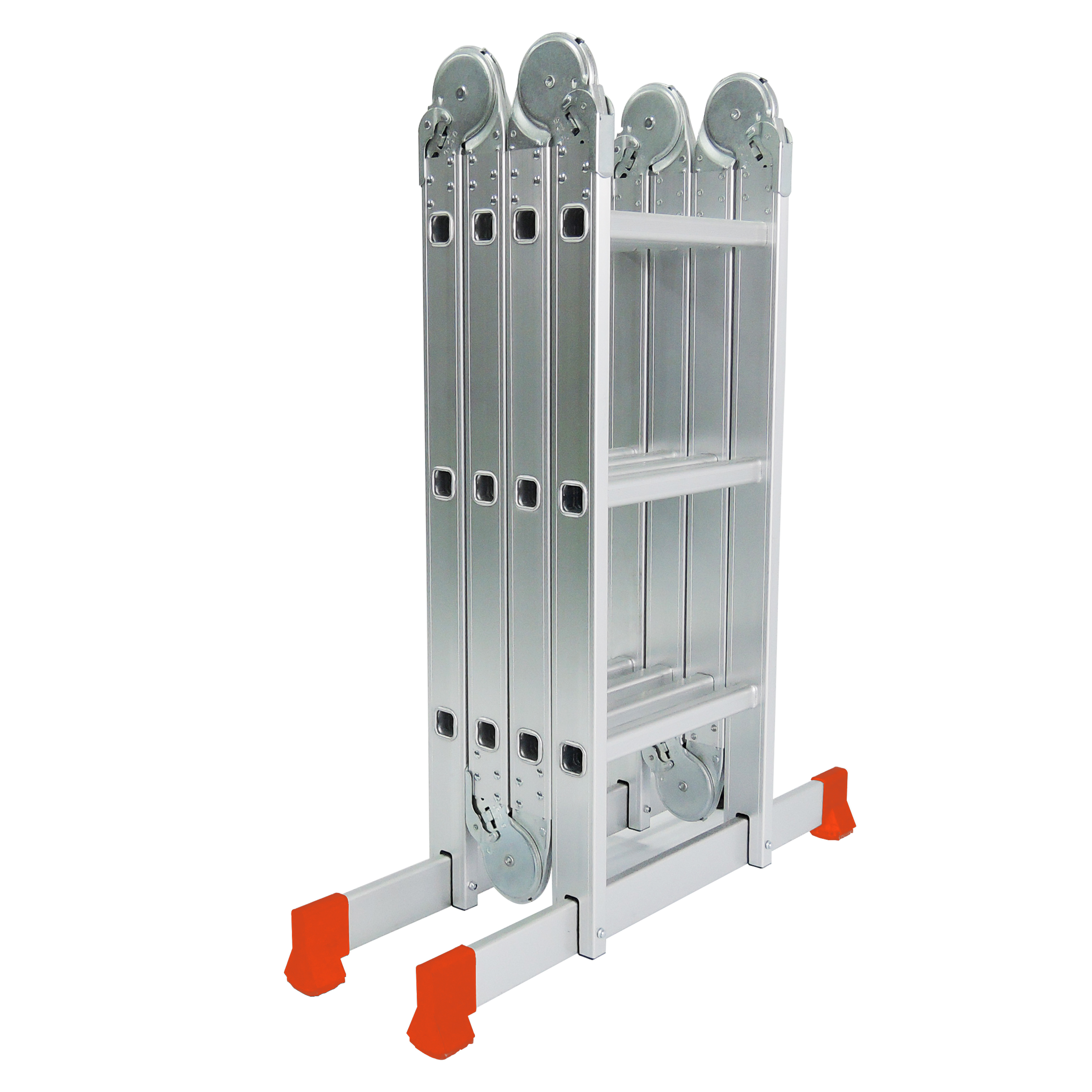 Compact Design Aluminum Multi Purpose Ladder 4x3 With Non Marring Feet