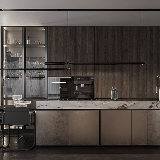 High End Complete Luxury Kitchen Unit Import Hotel Free Design Modern Wood Kitchen Cabinet Manufacturing