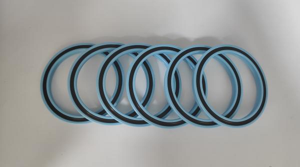 Caterpillar Volvo Hydraulic Rod Seal Polyurethane PU Oil Resistant OEM Sky Blue